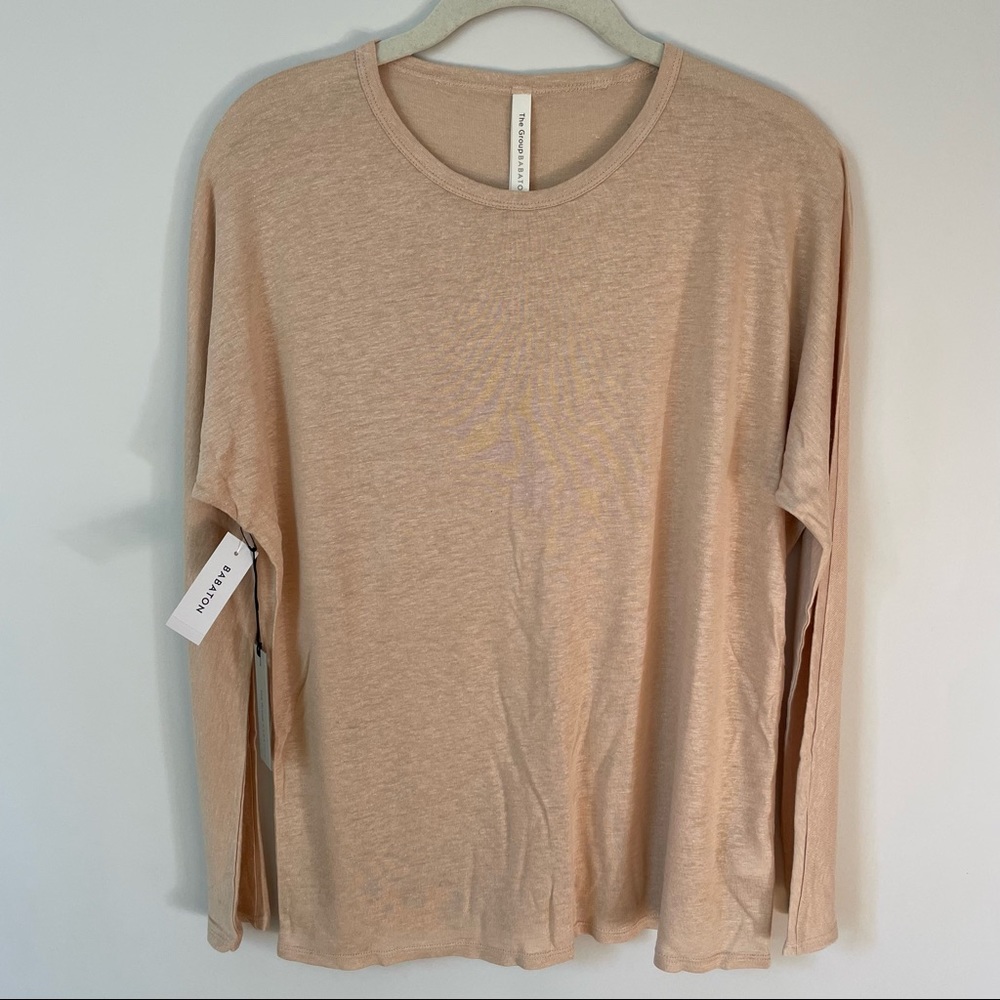NWT Babaton Foundation Linen Longsleeve beige